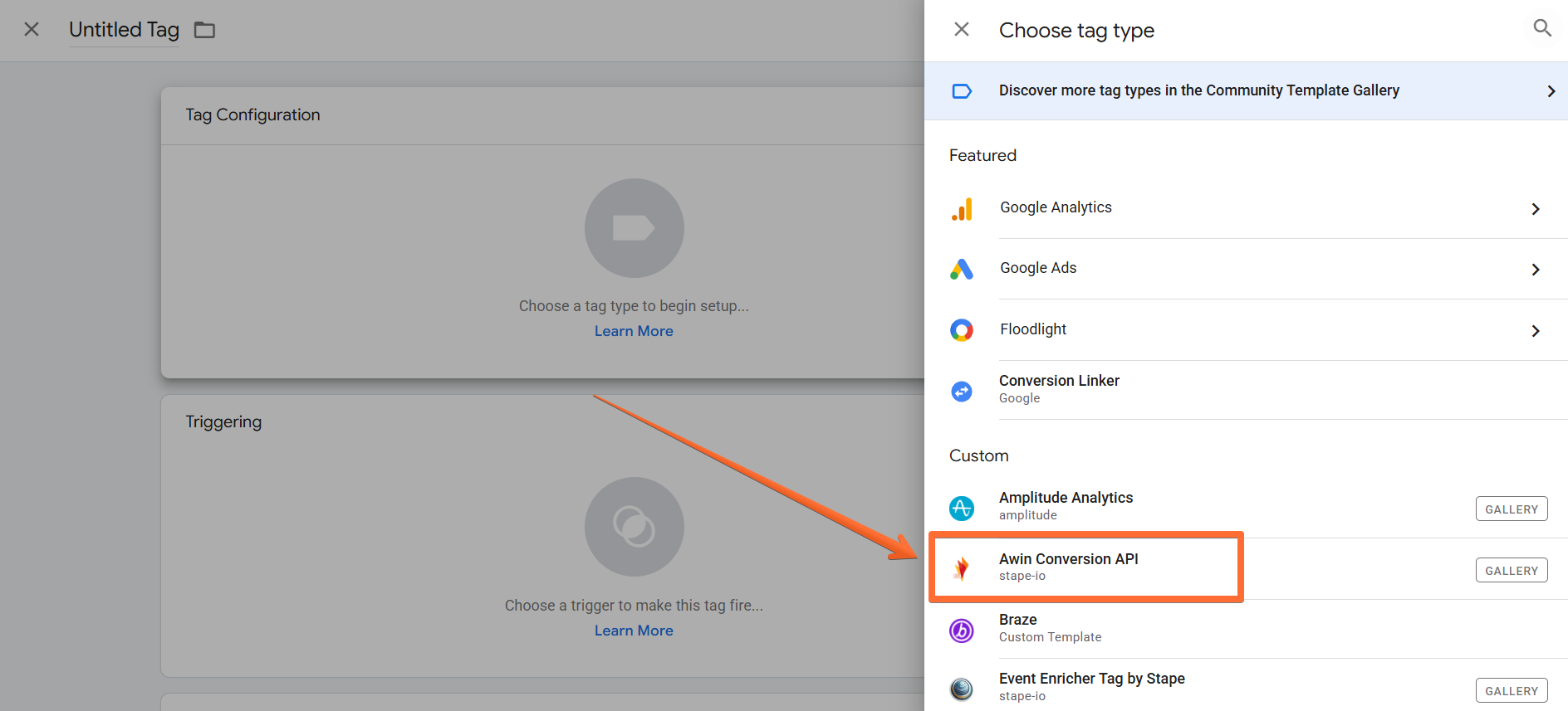 Select Awin Conversion API