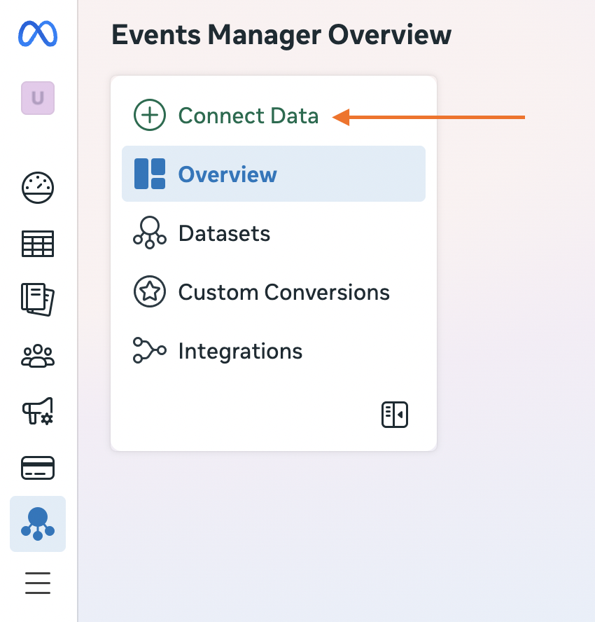 Connect data in Events Manager