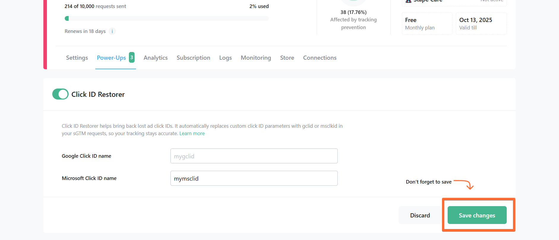 Enregistrer les modifications