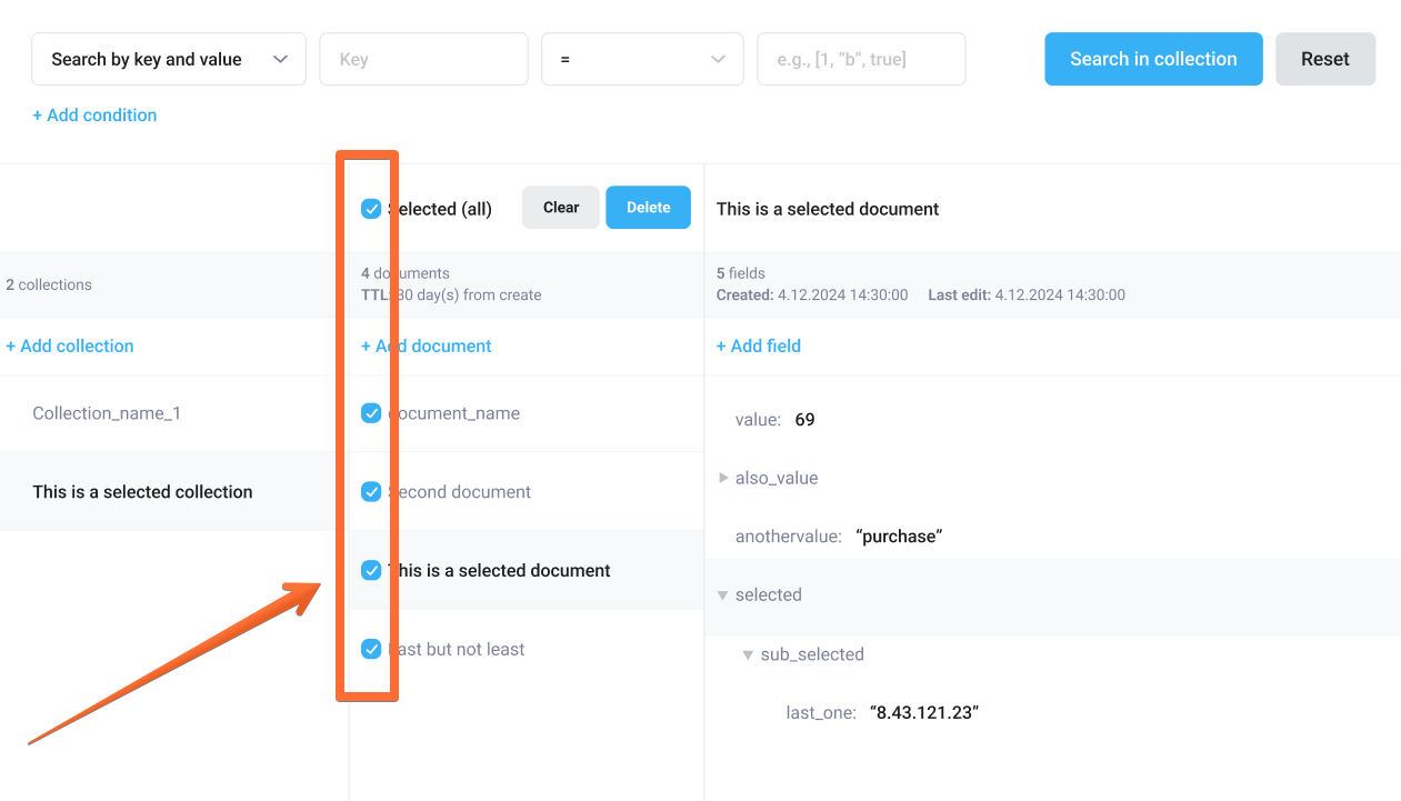 Bulk actions