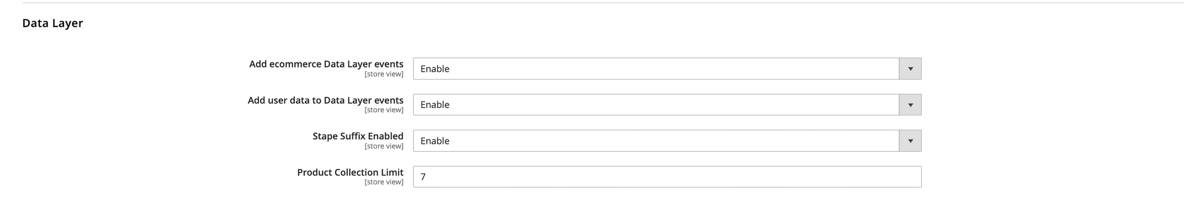 Data Layer for Magento