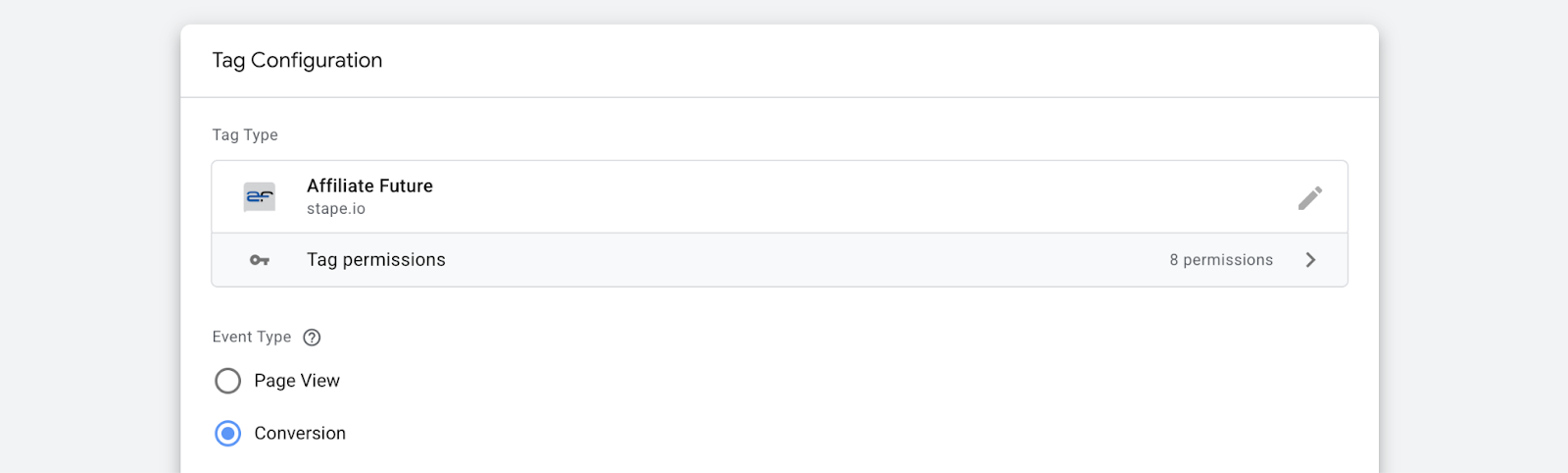 Conversion as event type