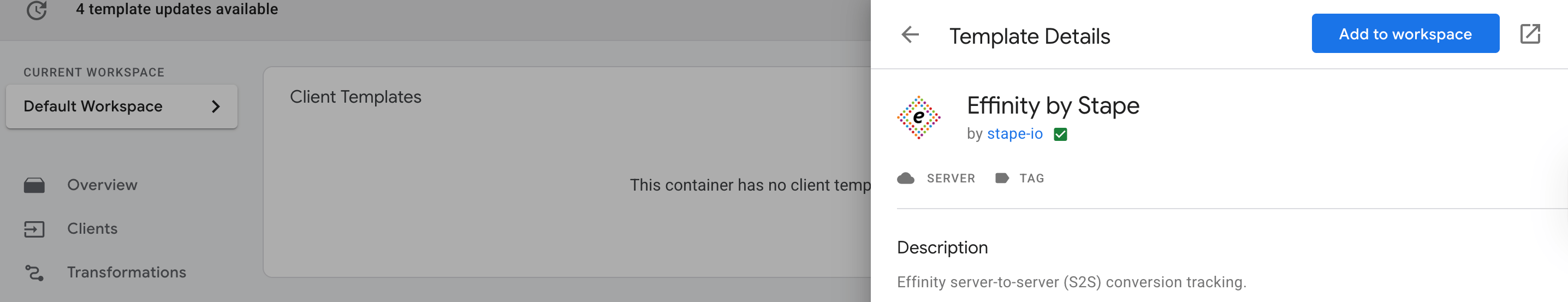 Effinity as a template