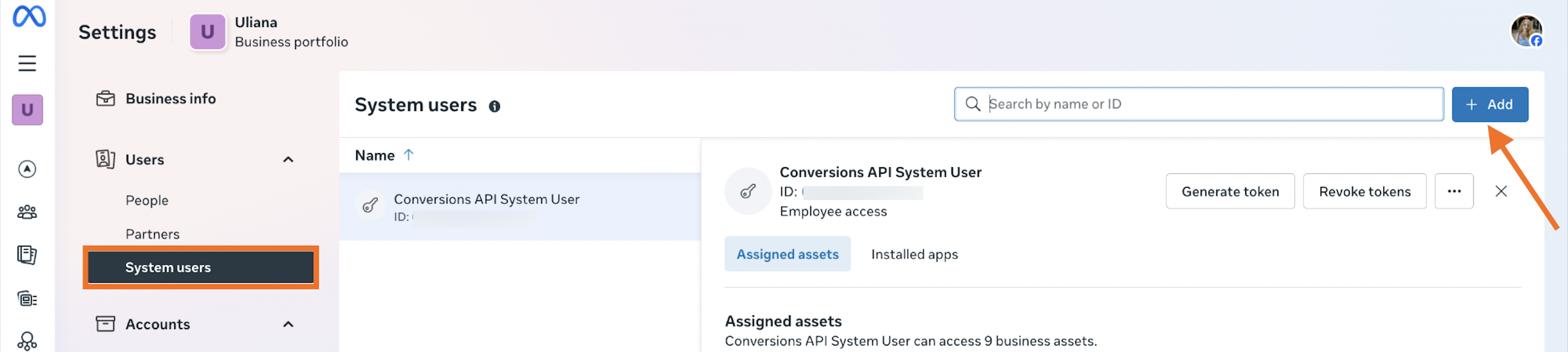 Create system user