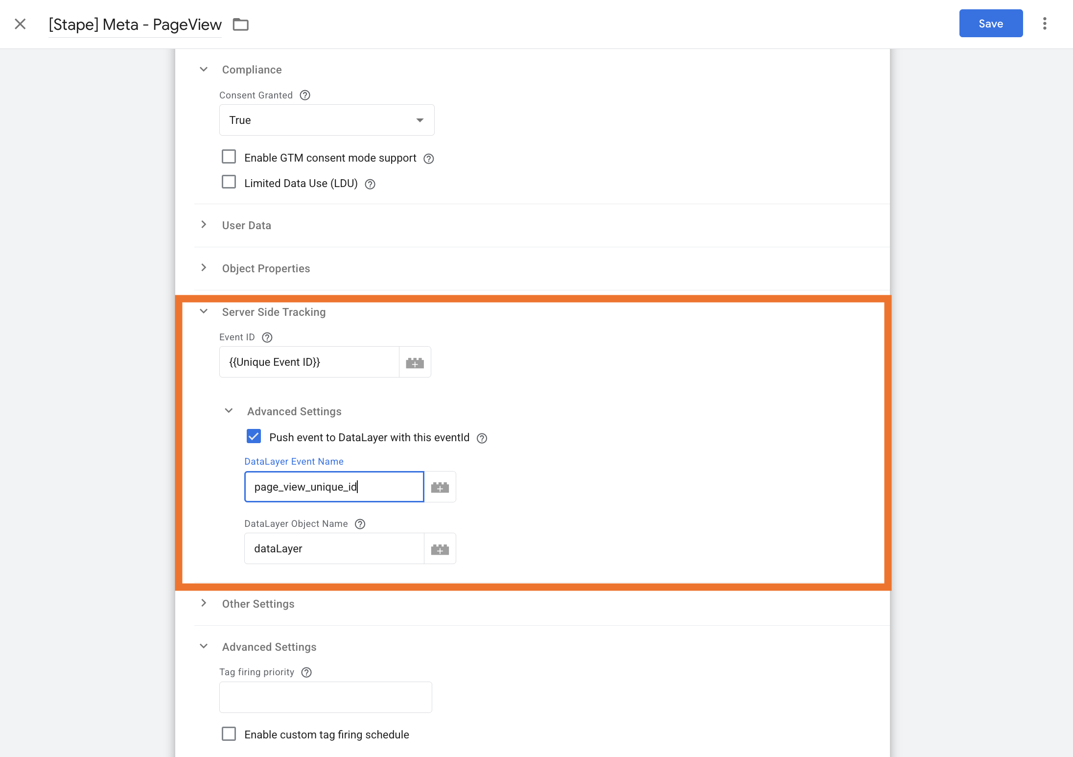Configuration example