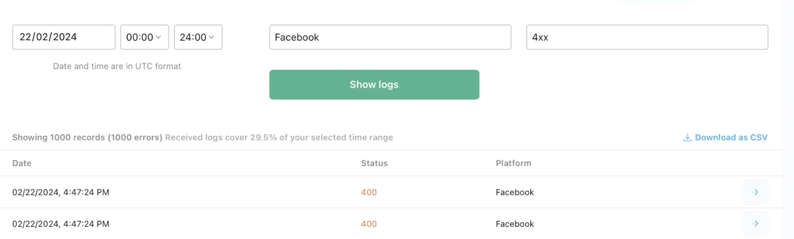Stape logs