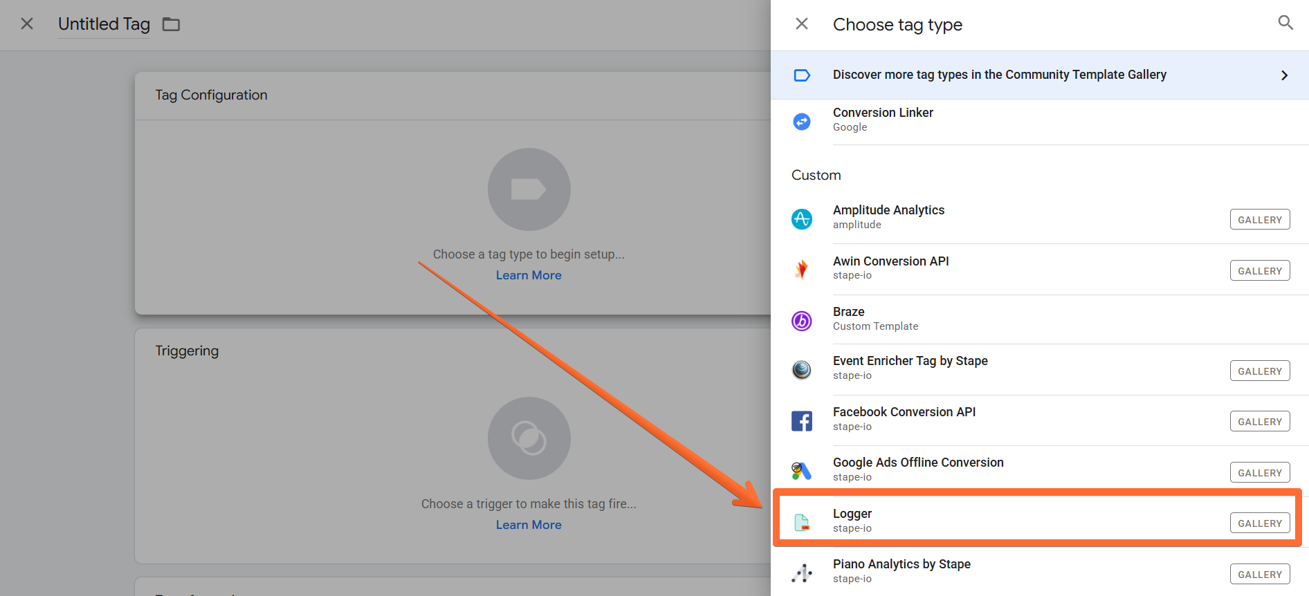 Create a Logger tag