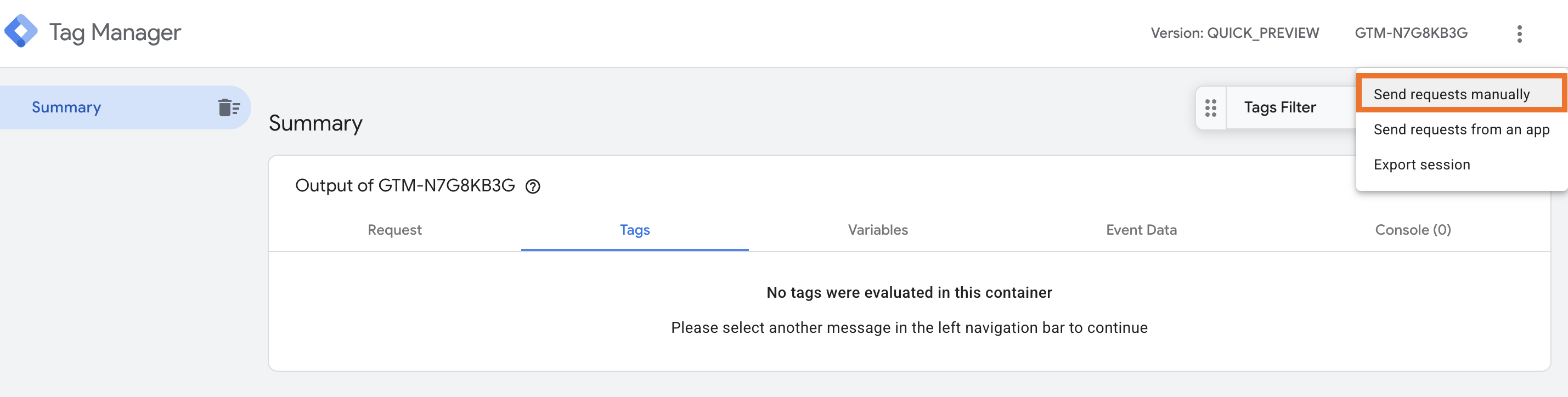 Send requests manually