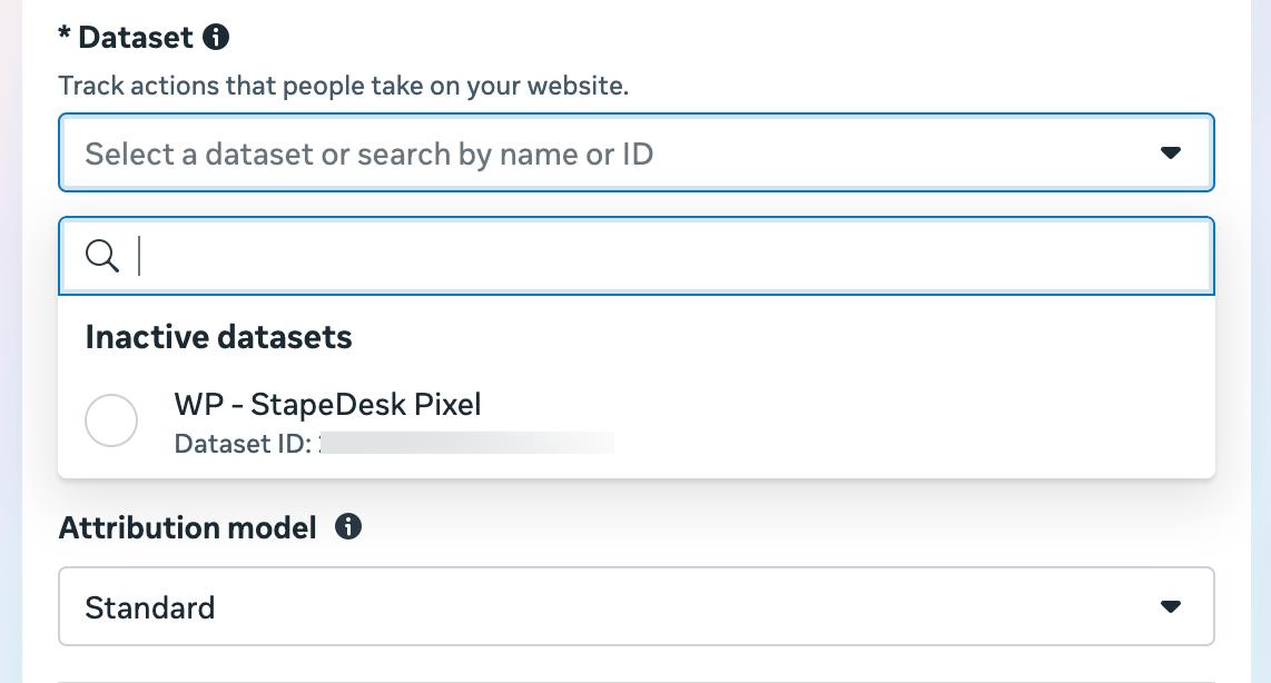 Datasets in Meta campaign