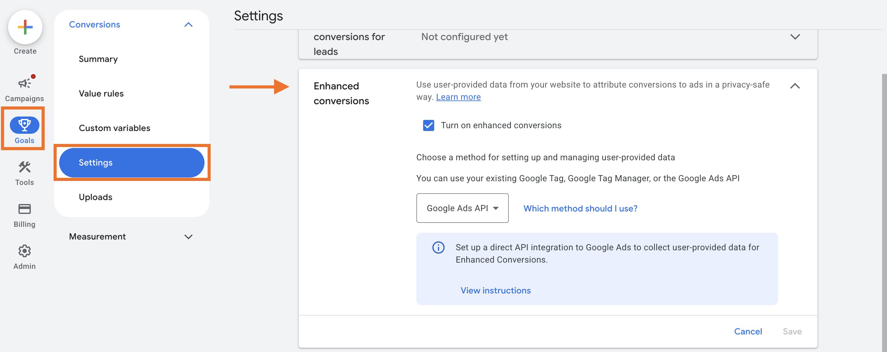 Enhanced conversions