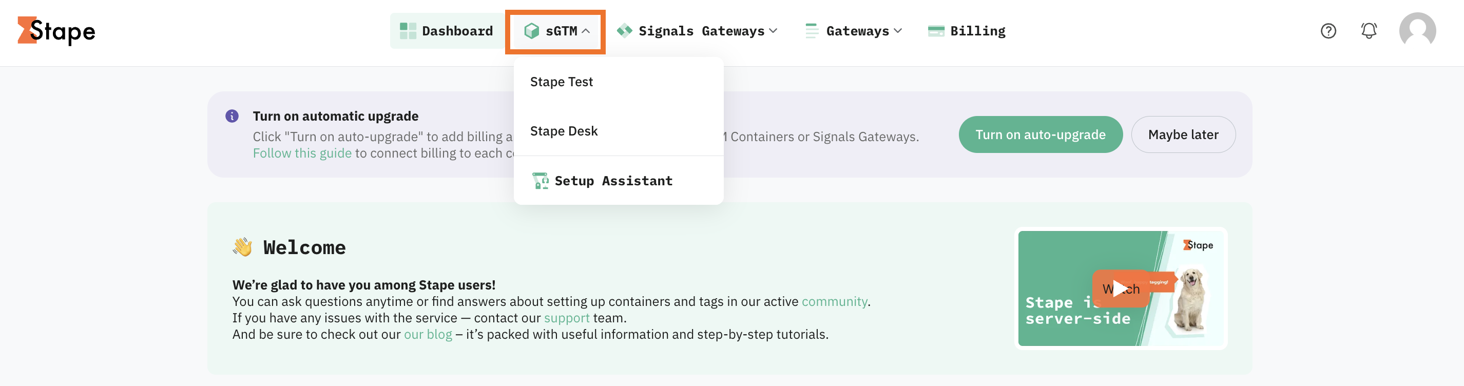 sGTM containers