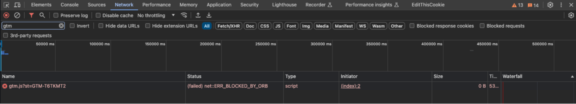 ERR_BLOCKED_BY_ORB error