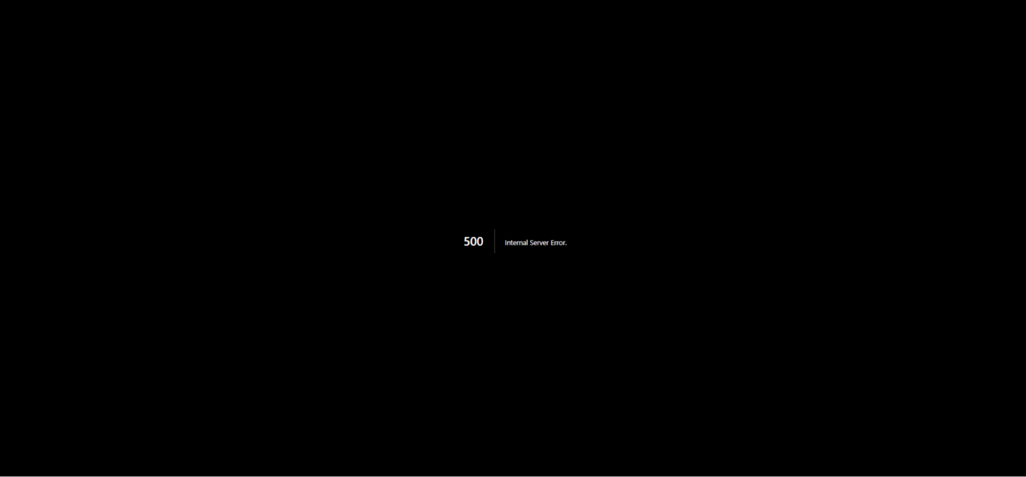 500 INTERNAL SERVER ERROR
