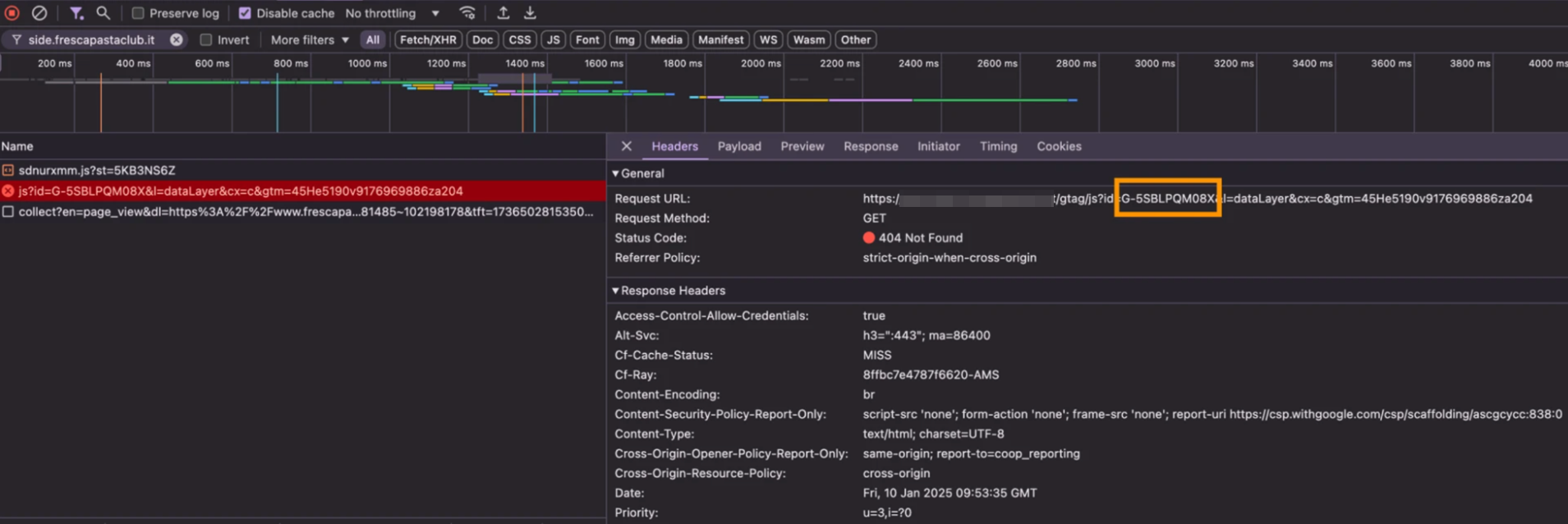 Loader 404 (Not Found) error