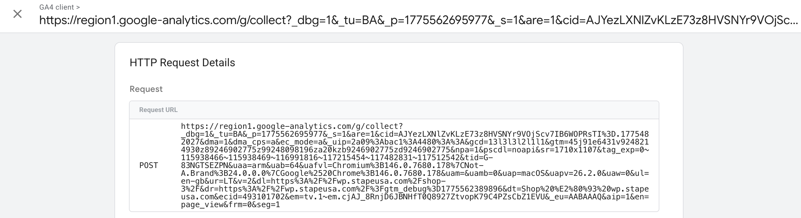 sGTM debugger 
