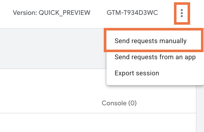 Send requests manually