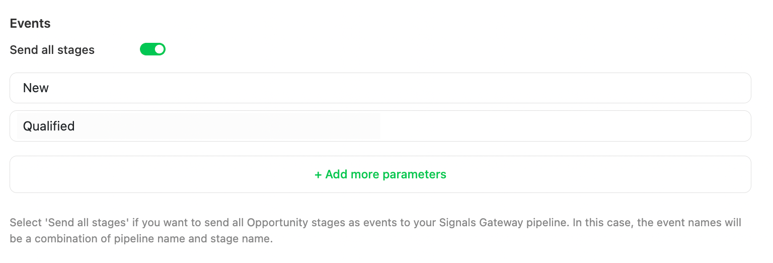 Send all stages