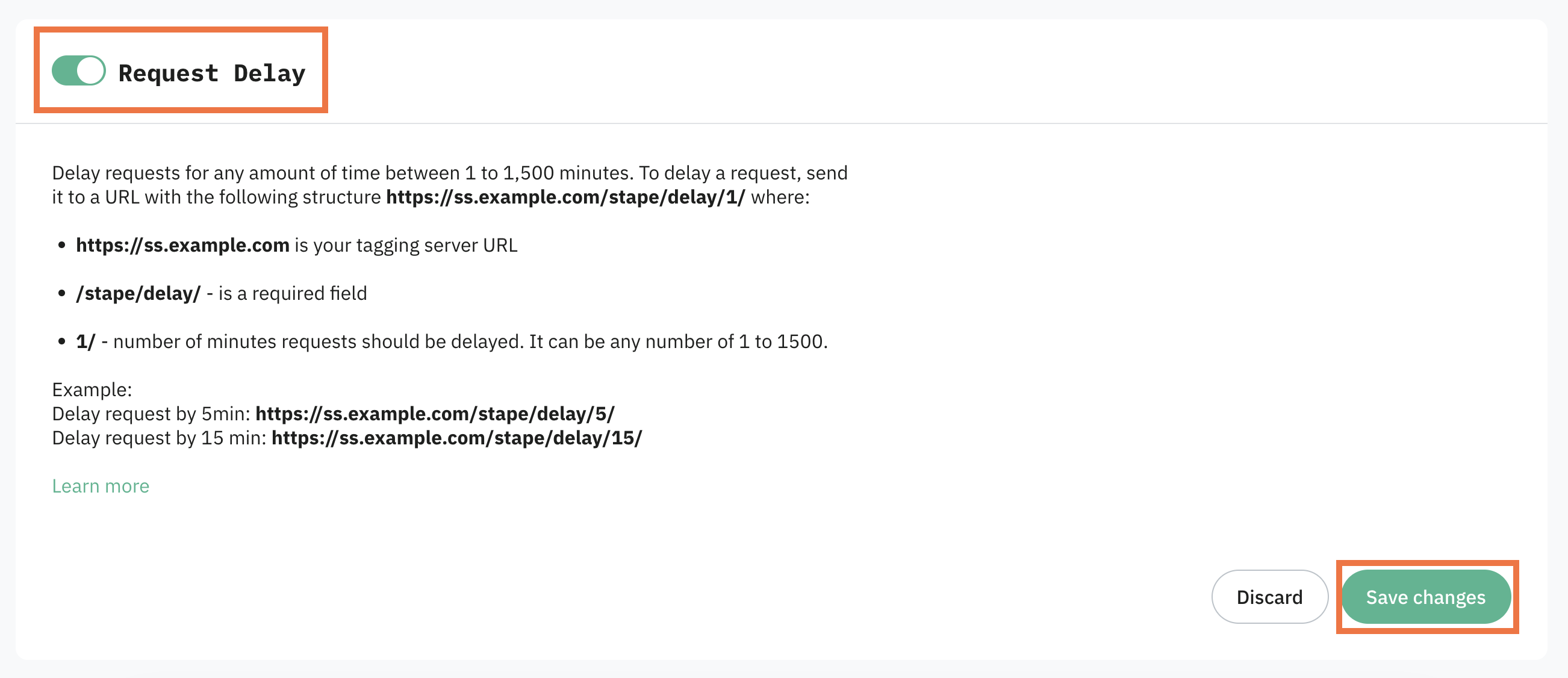 Enable Request Delay