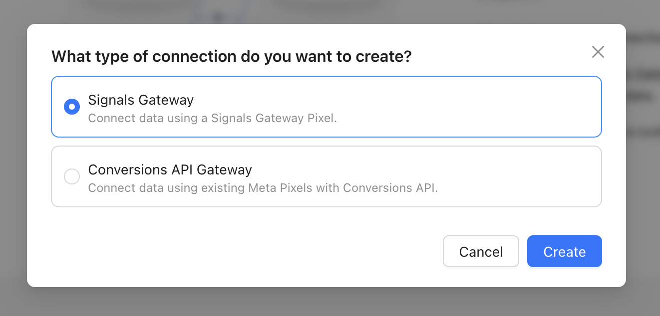 Pick the connection type