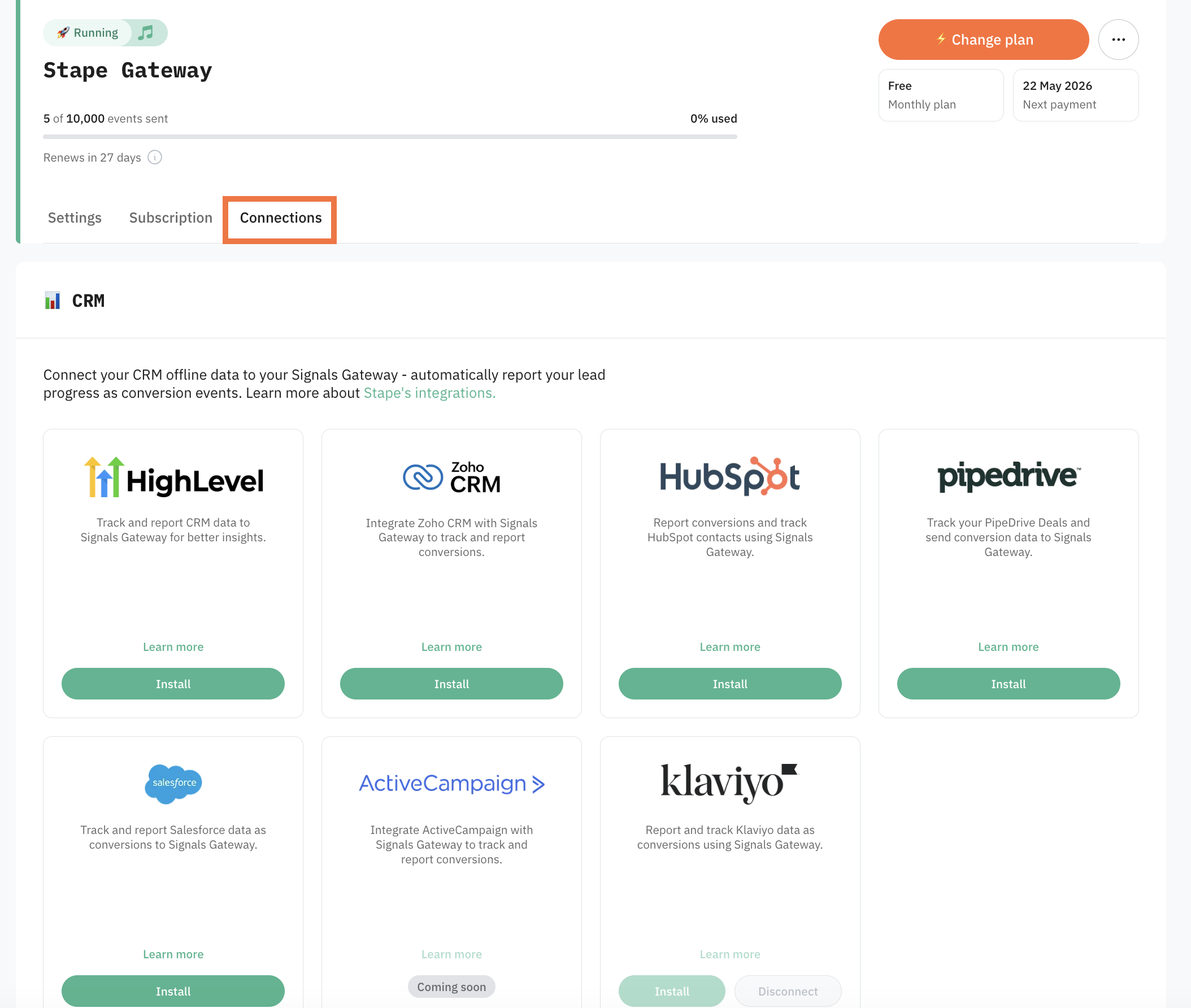 CRM integrations