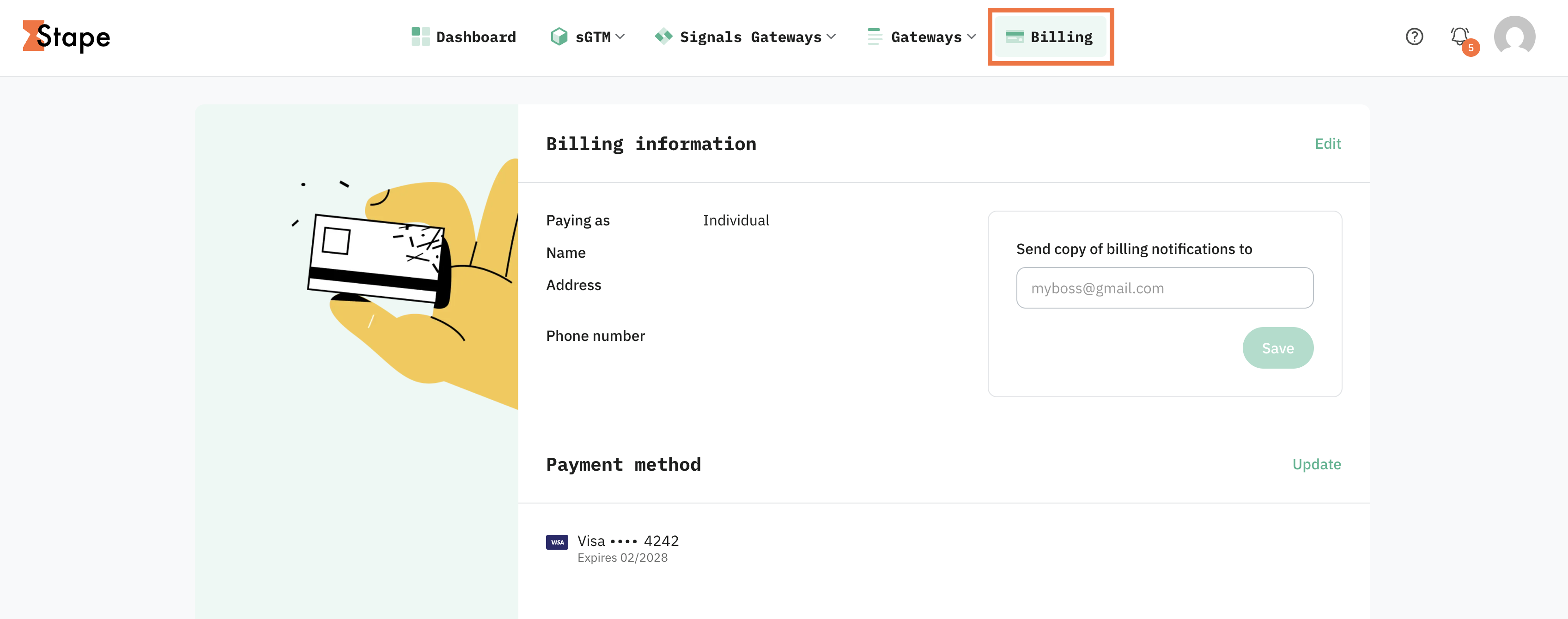Billing UI