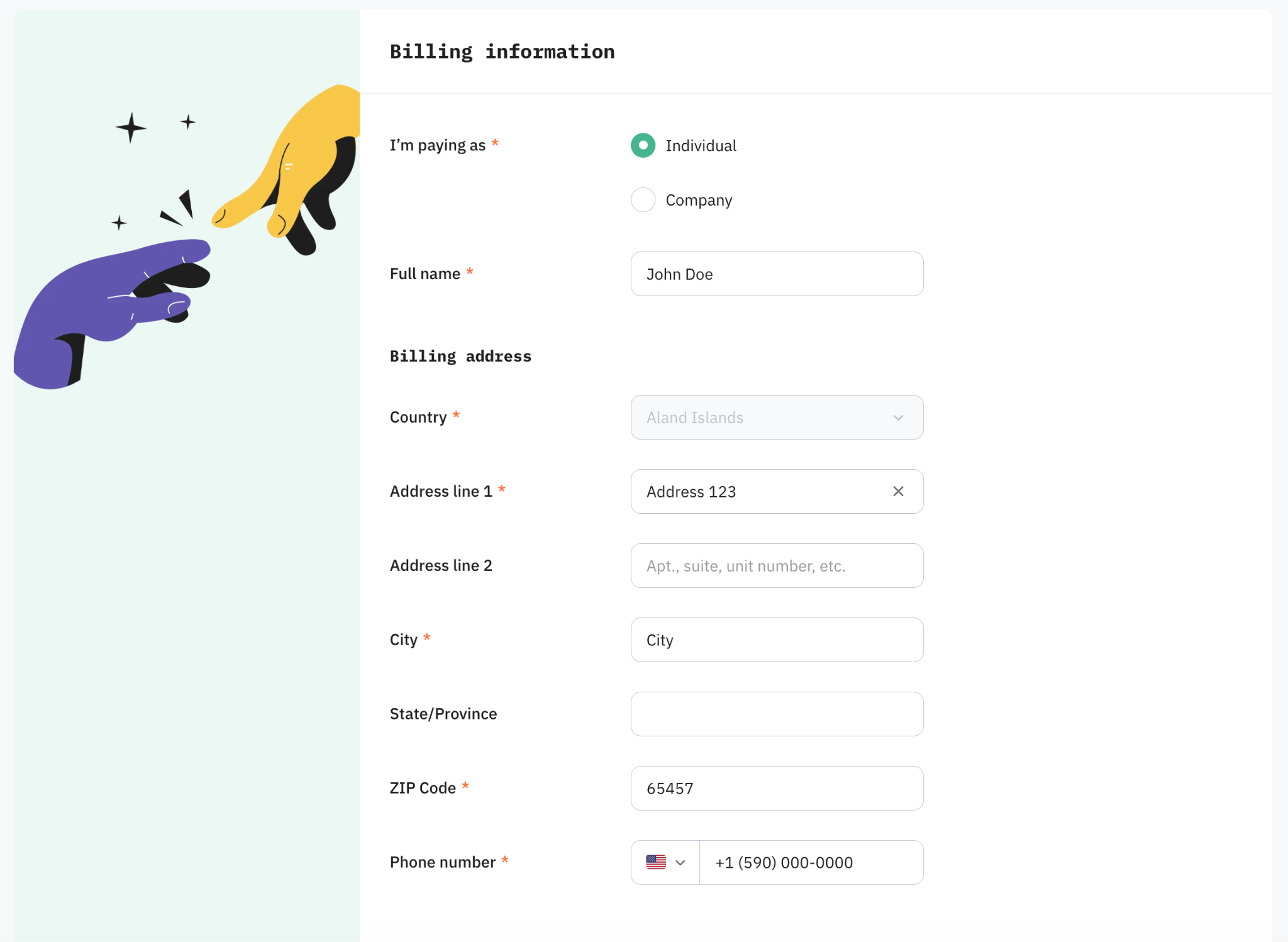Update your billing information.