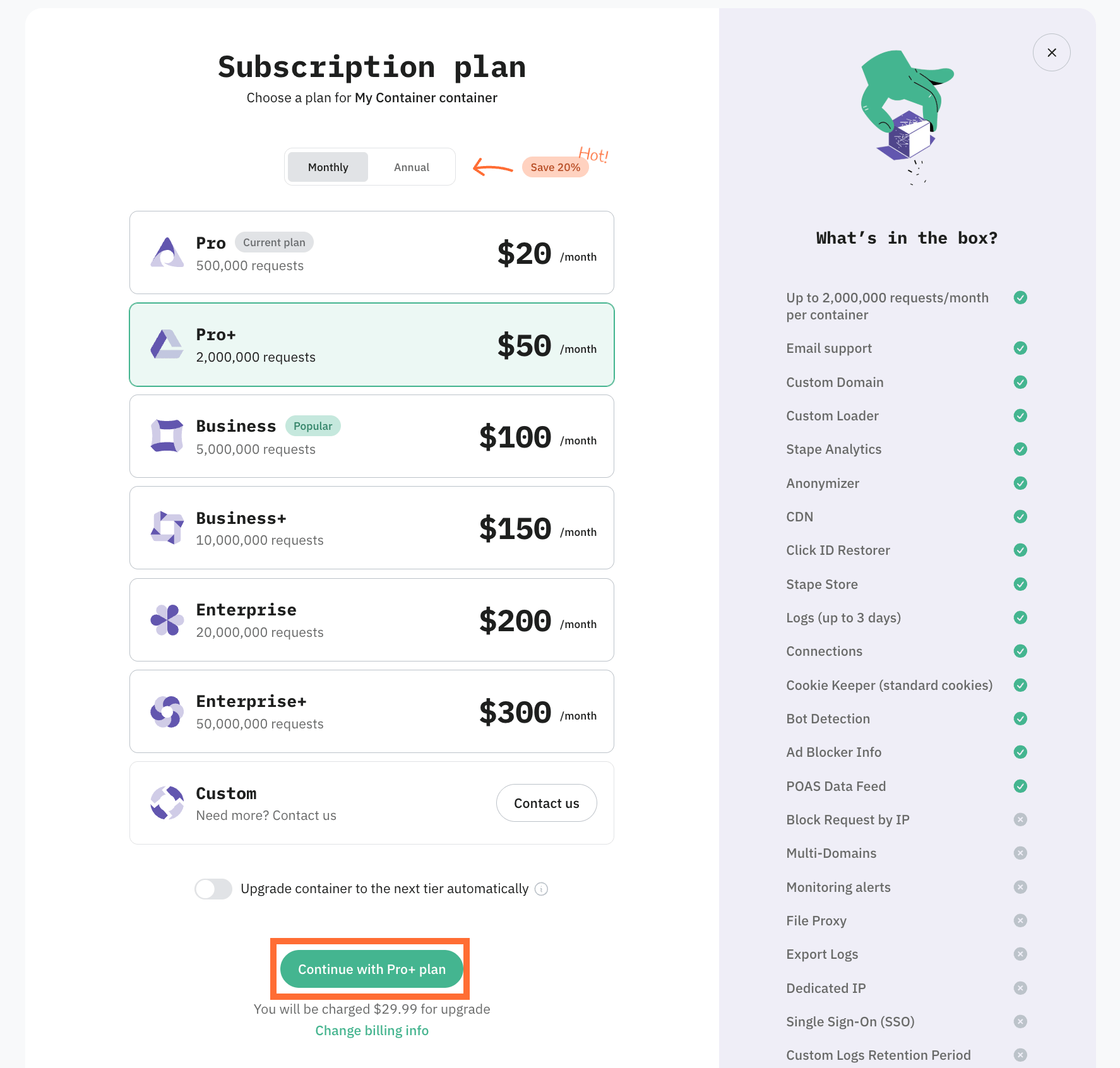 Select plan