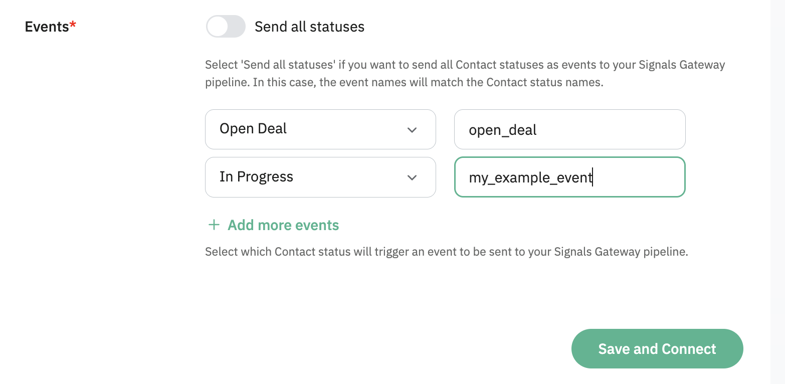 Contact stage to trigger an event