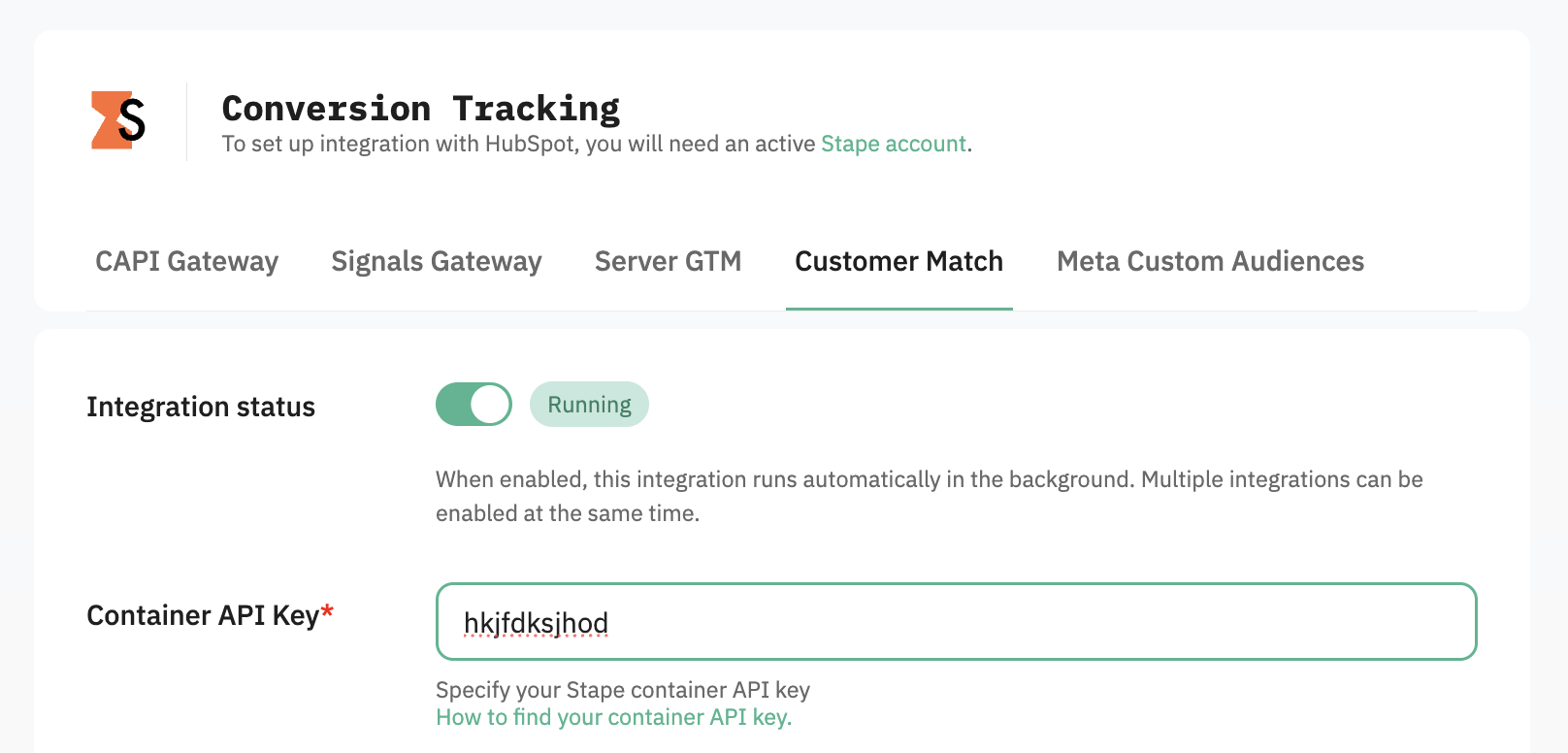 Stape and Google Ads account data