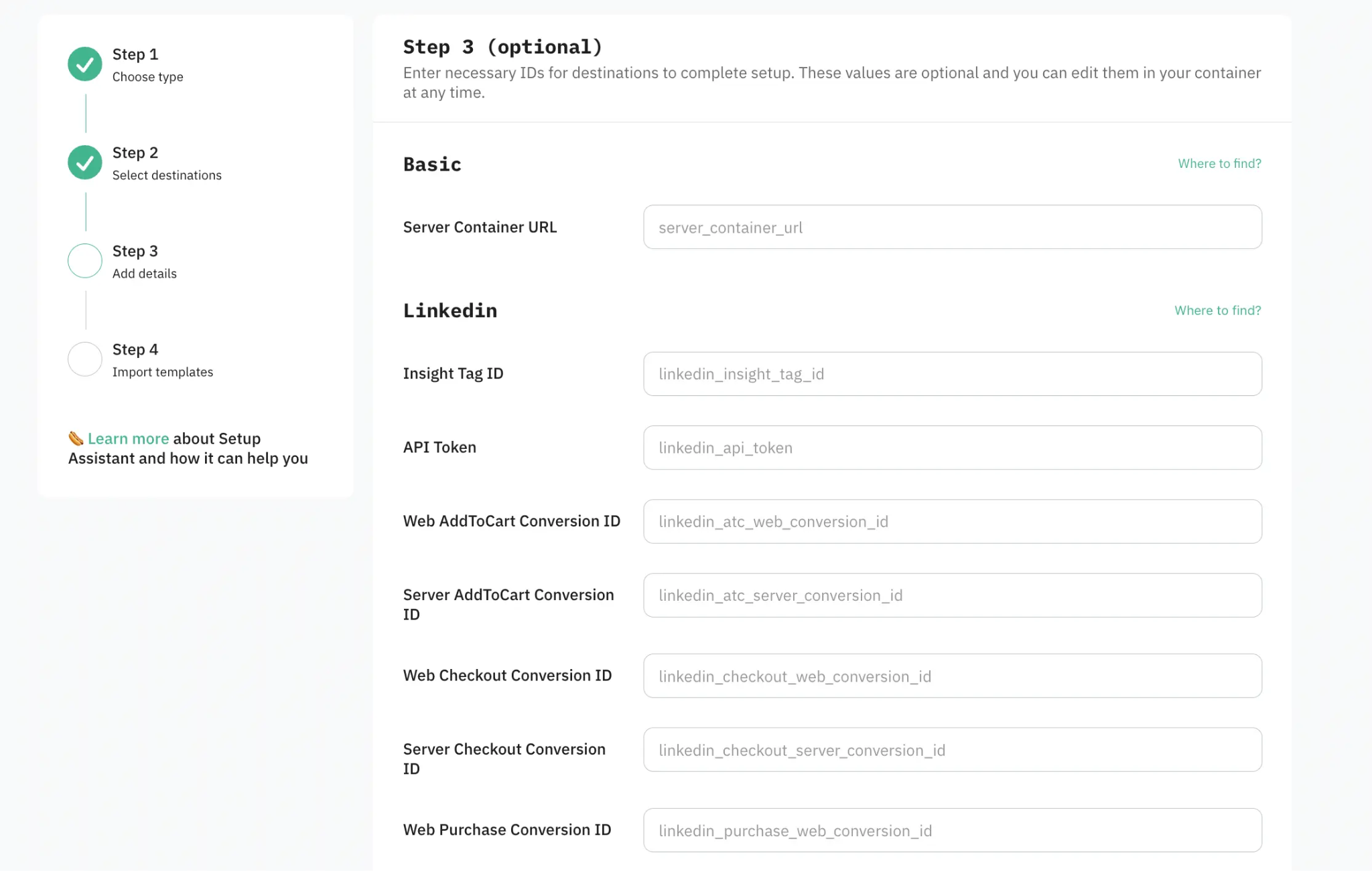 Step 3. Add IDs