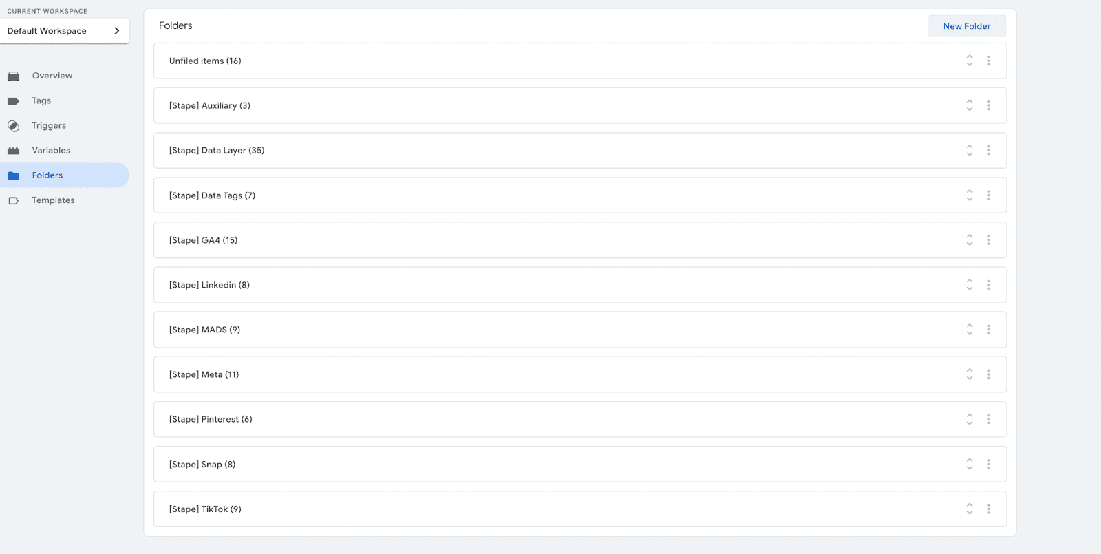 Imported templates folders