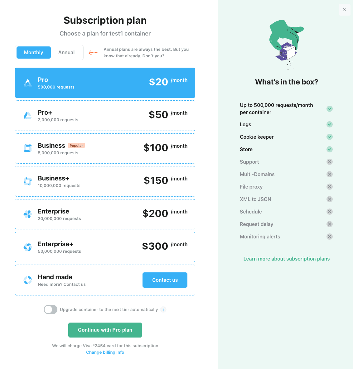 Stape pricing