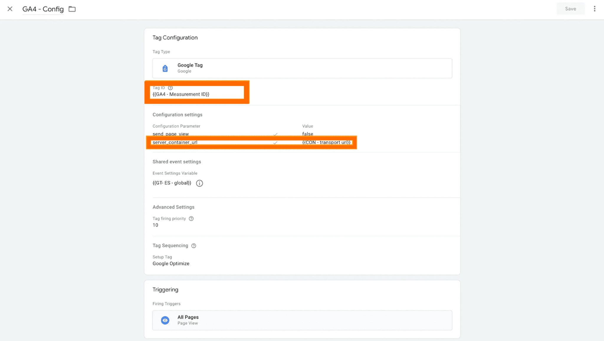 Set up Google tag