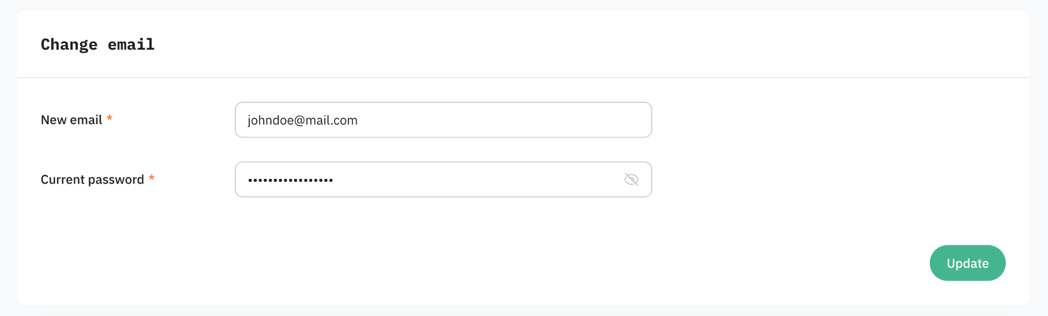 Change email