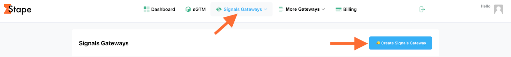 Create Signals Gateway