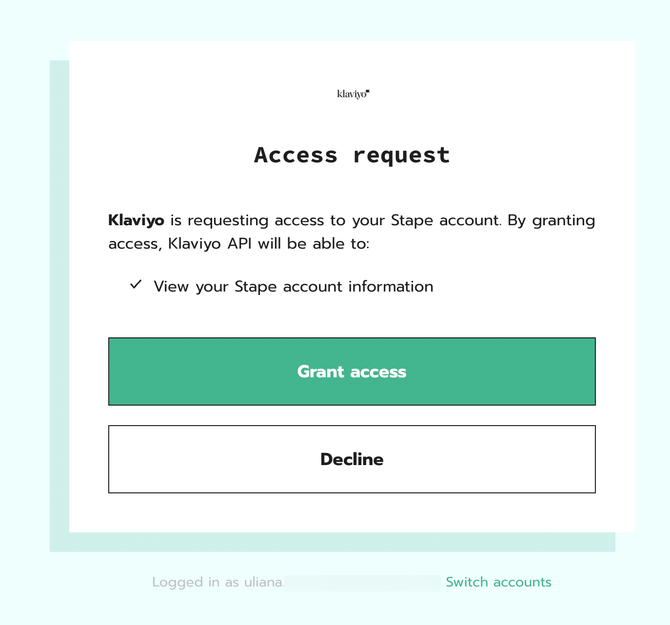 Access request