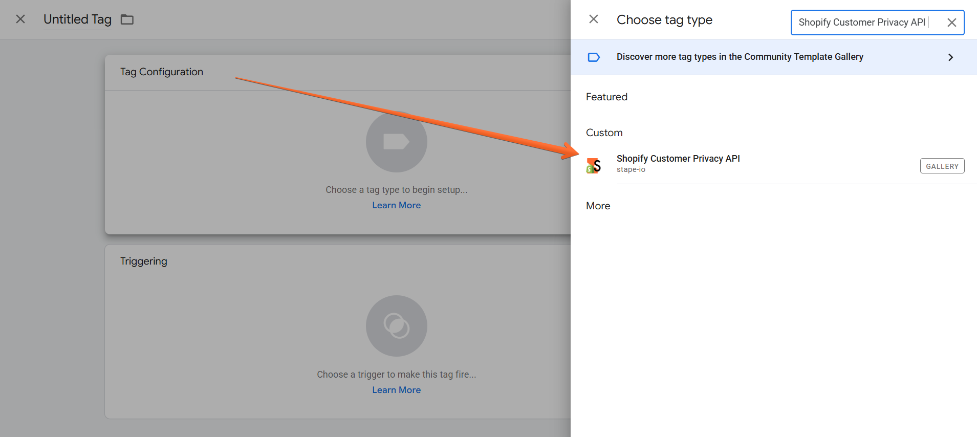 select Shopify Customer Privacy API