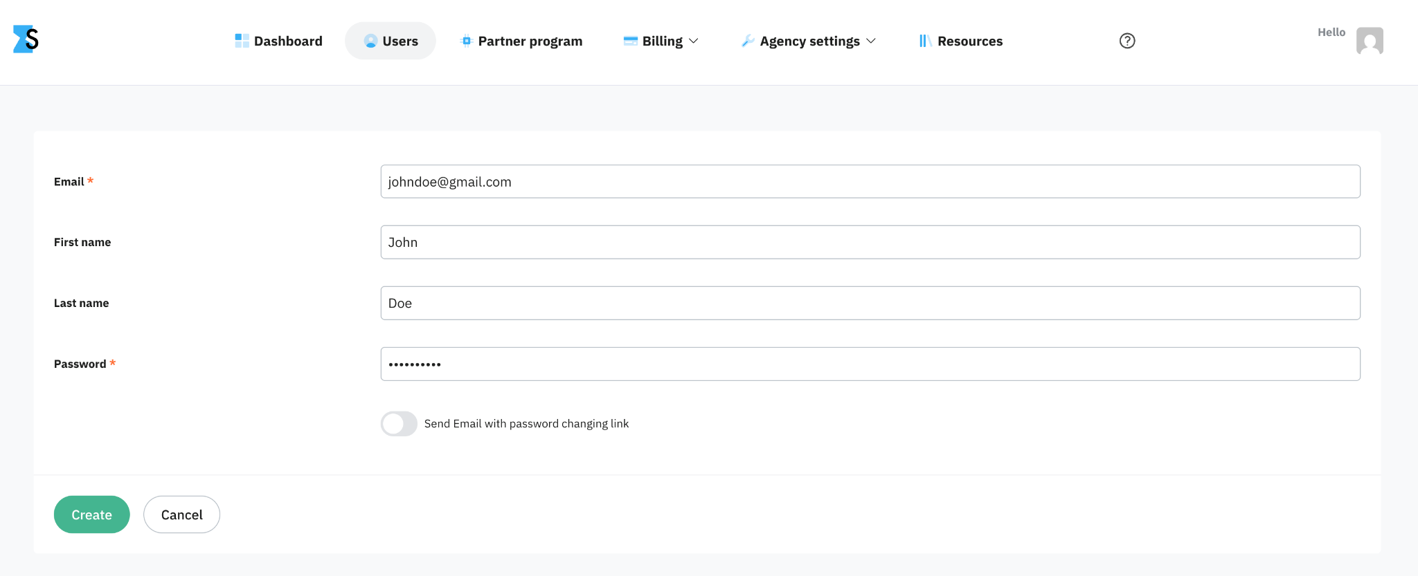 Set up account