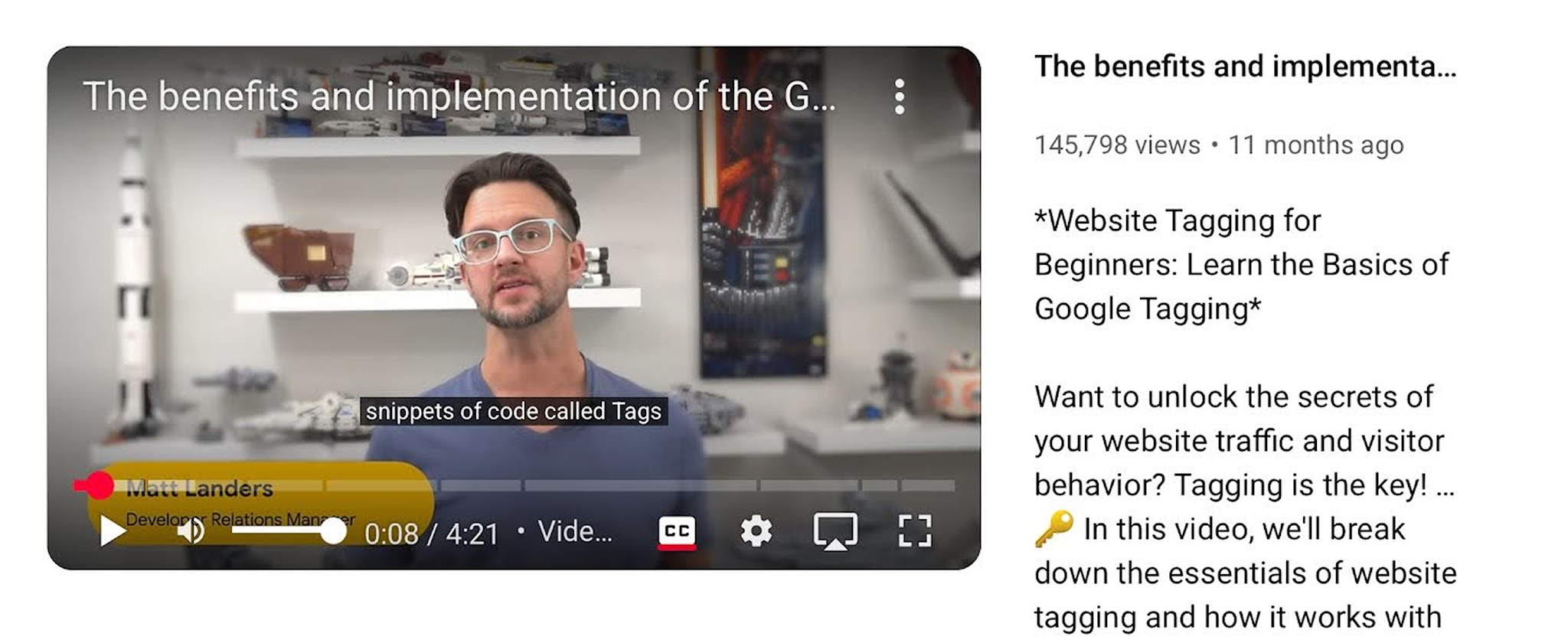 Chaîne YouTube de Google Analytics
