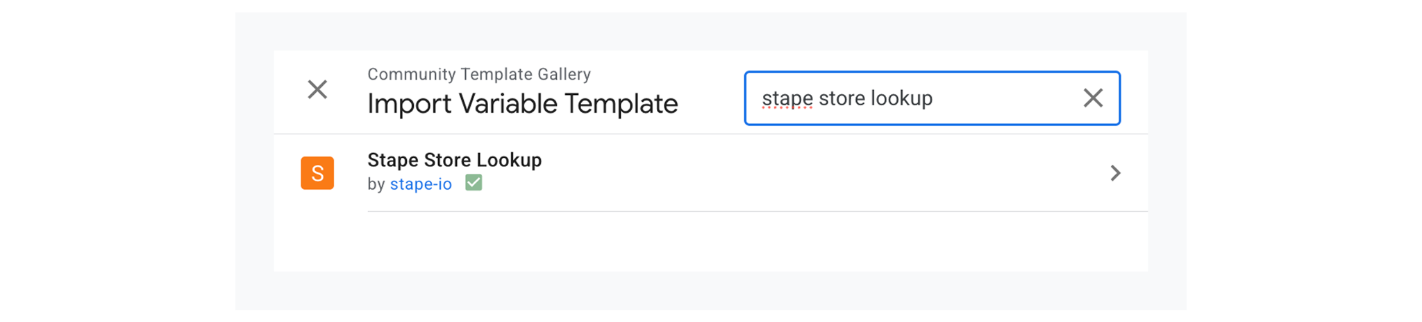 Stape Store Lookup variable in the Template gallery