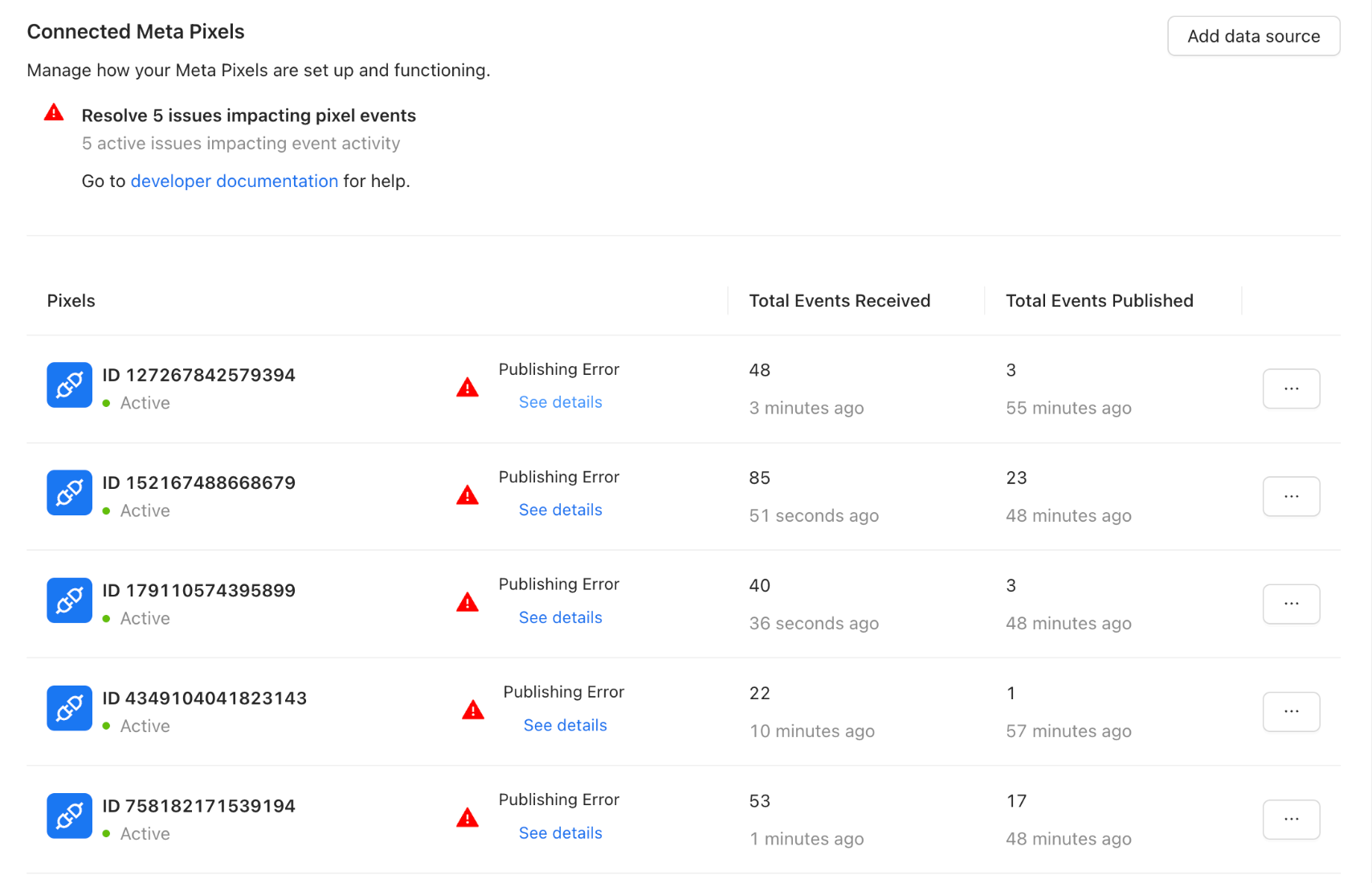 Error when connecting affected pixels to your Gateway hub