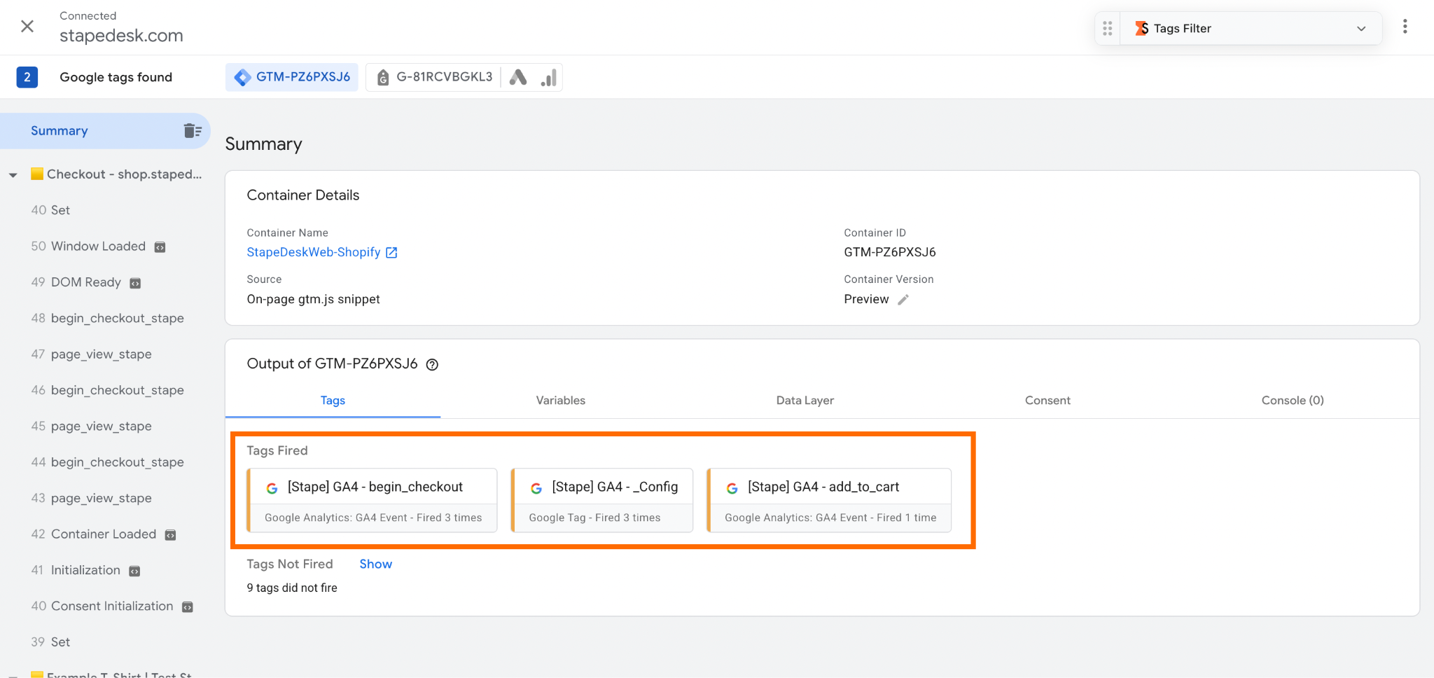 Launch GTM Preview Mode