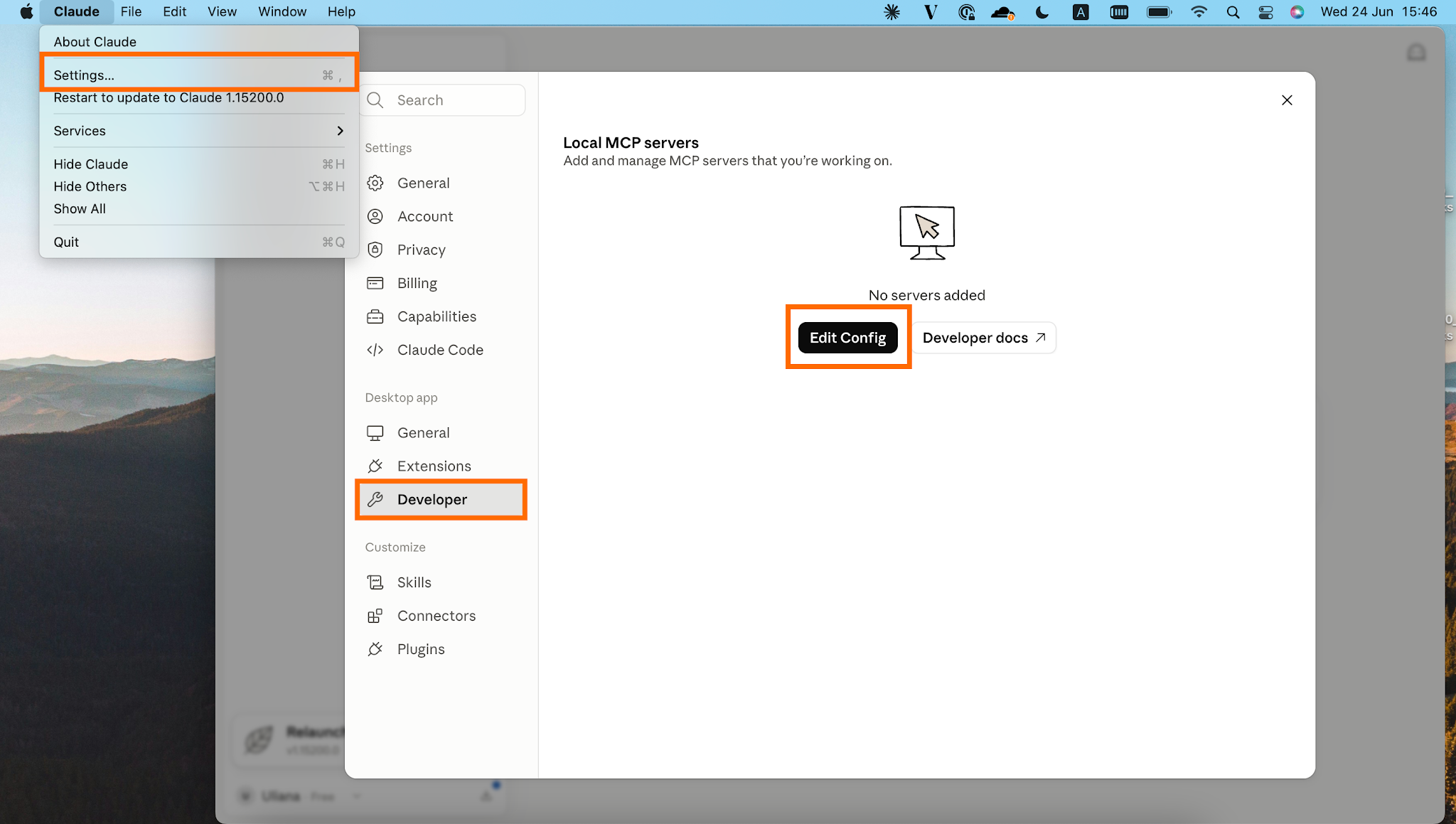 Click Edit Config