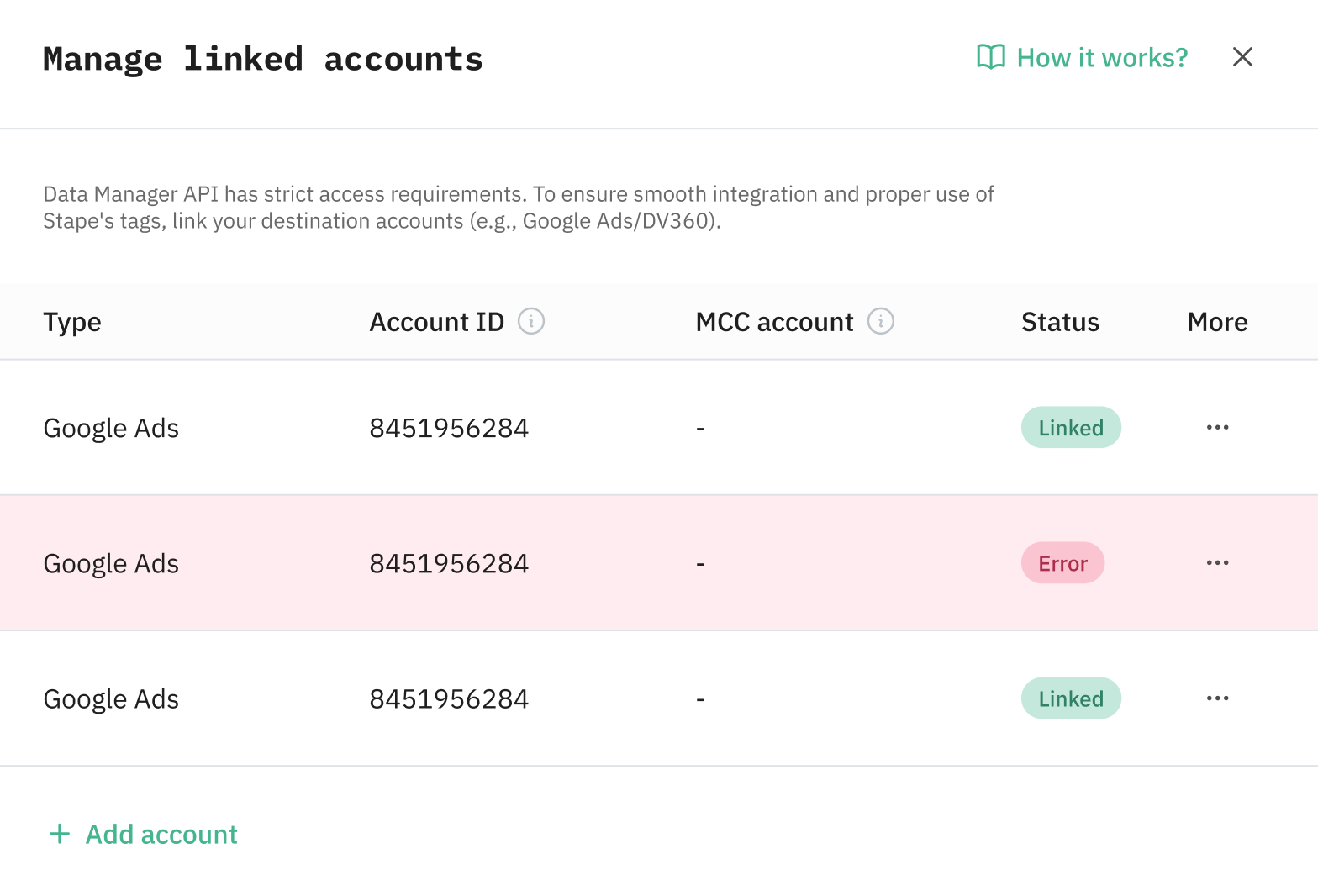 Google Data Manager API Connection