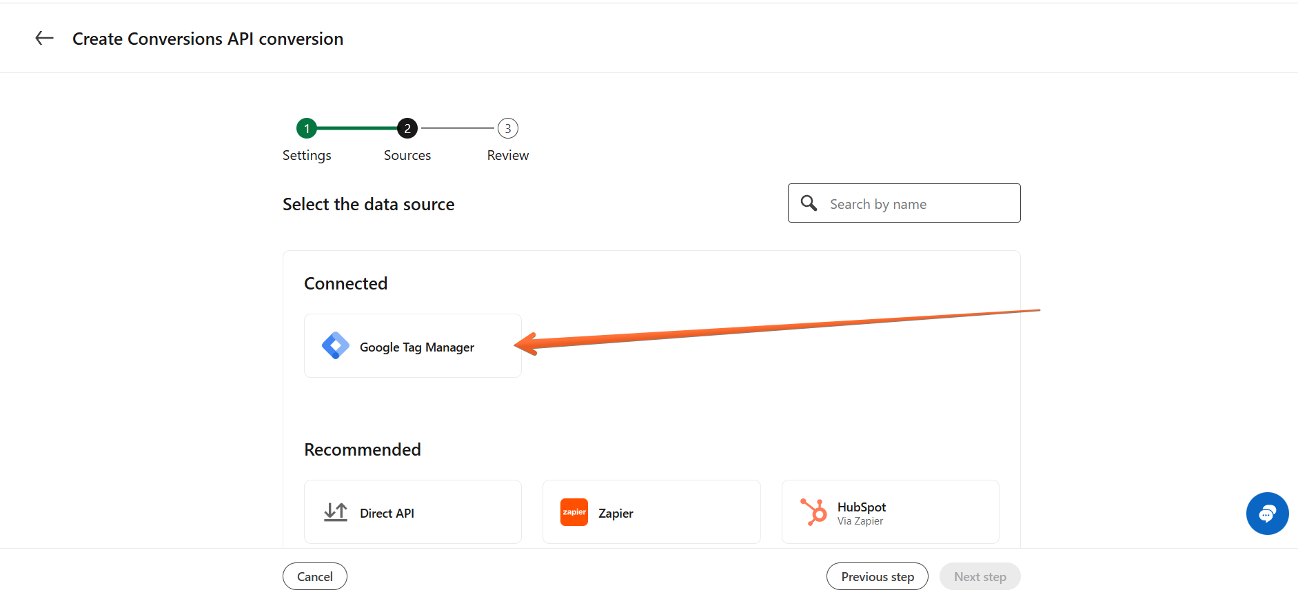 Select Google Tag Manager