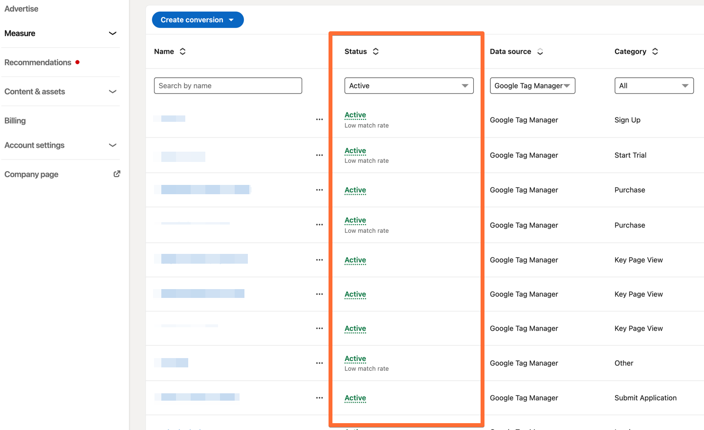 Check your conversion status