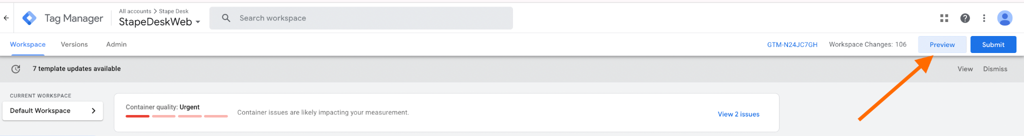 Preview button