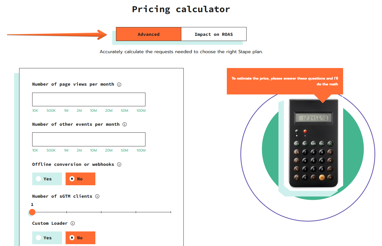 Pricing calculator