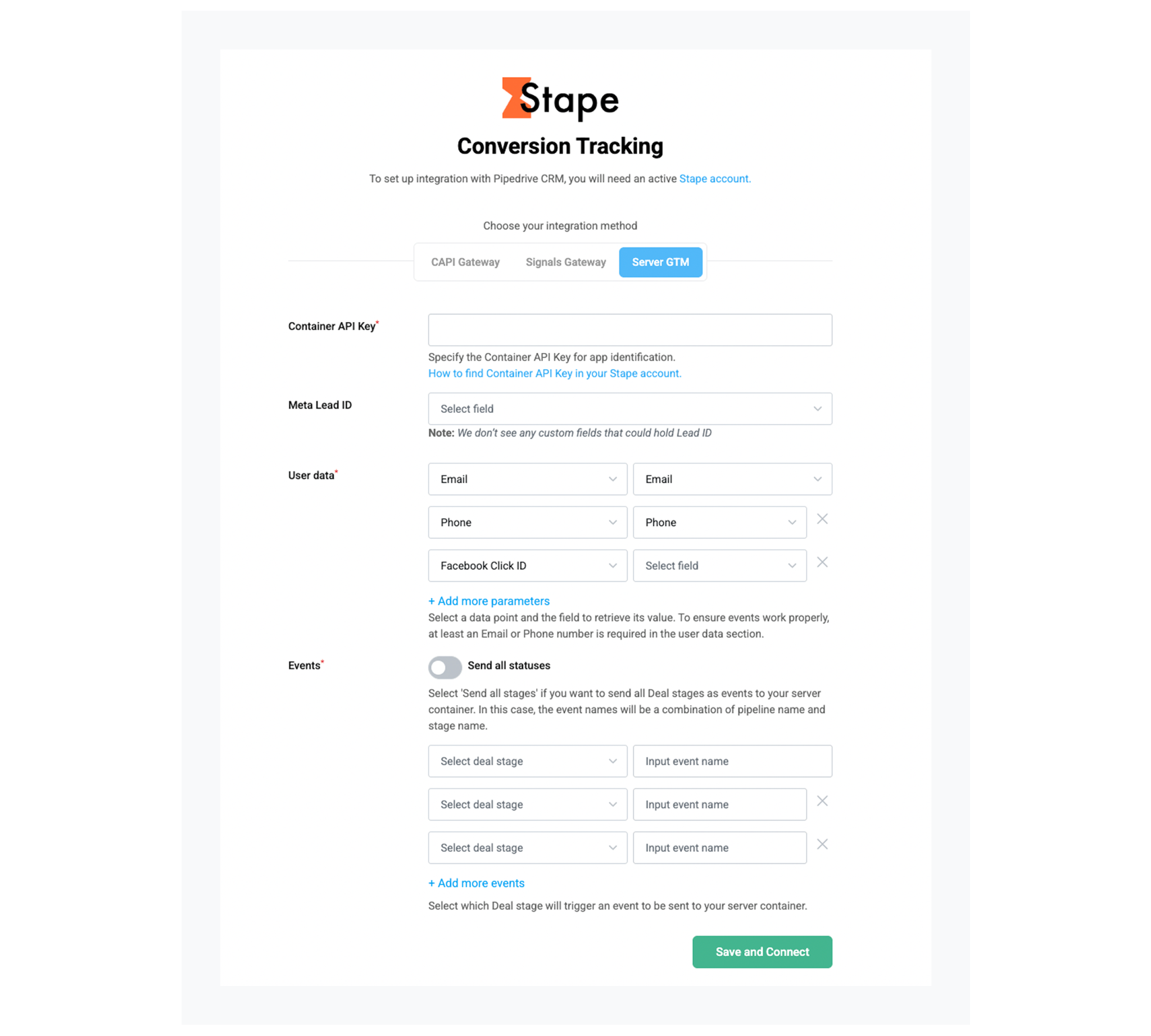 Fill out the required fields