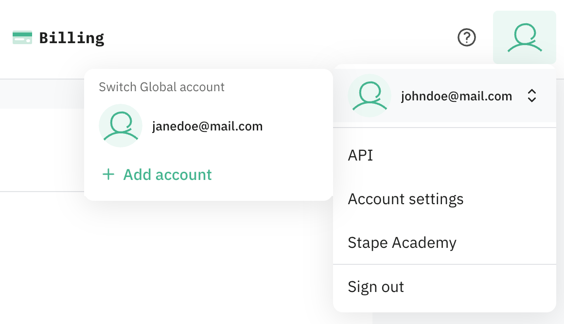 Account switch